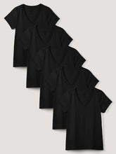 Women's V-Neck All Black 5-Pack