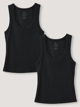 Black Ribbed Tank 2-Pack