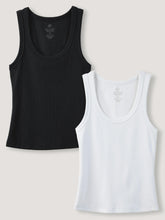Black & White Ribbed Tank 2-Pack