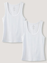 White Ribbed Tank 2-Pack