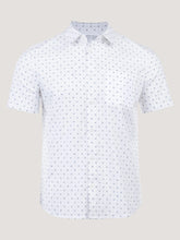 White Print All Day Short Sleeve Shirt