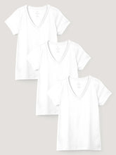 Women's All White V-Neck 3-Pack