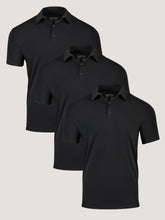 All Black Performance Cool Polo 3-Pack