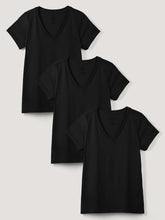 Women's V-Neck All Black 3-Pack