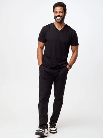 All Black V-Neck 10-Pack