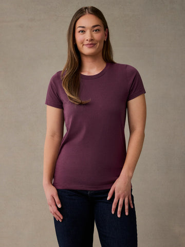 Merlot Everyday Crew Neck Tee