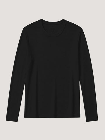 Women's Black Long Sleeve Crew
