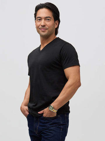 All Black V-Neck 5-Pack