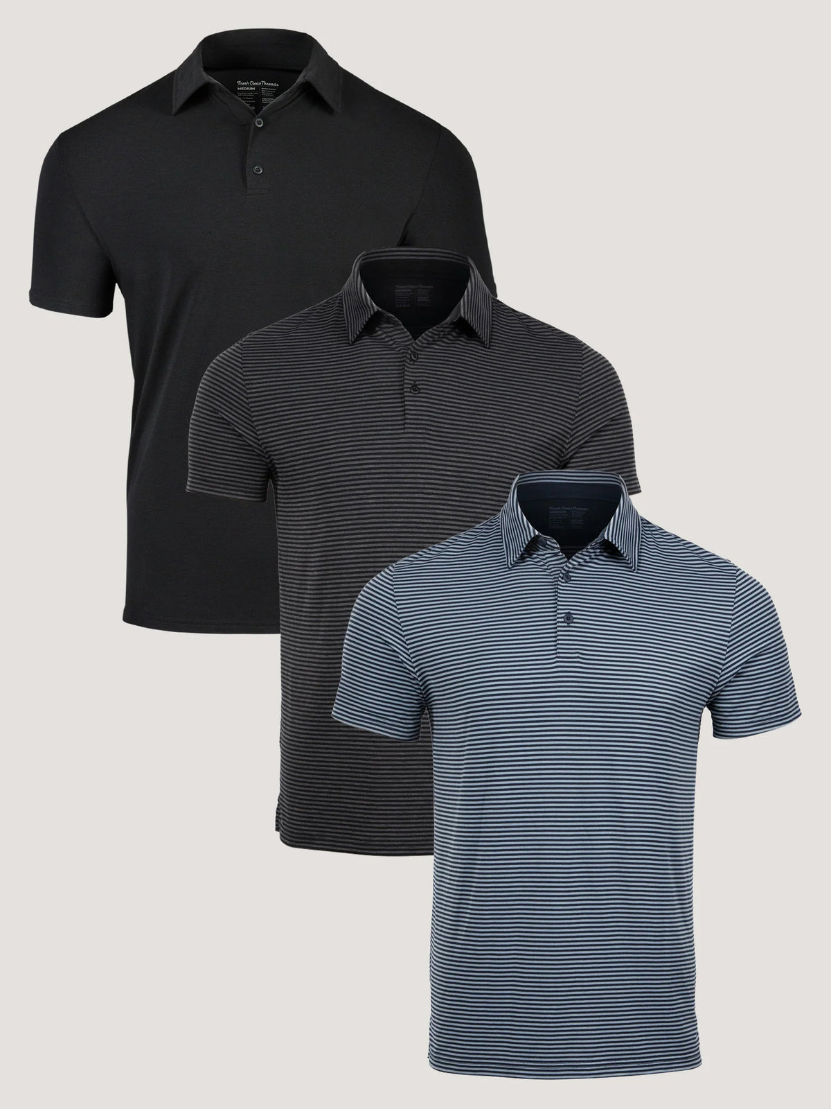 Striped Performance Cool Polo 3-Pack