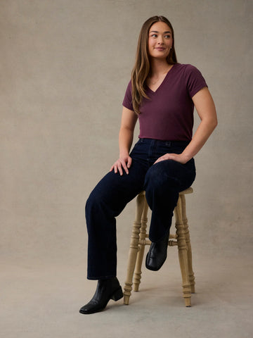 Merlot Everyday V-Neck Tee