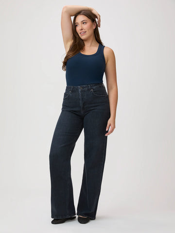 Dark Navy Ribbed Tank