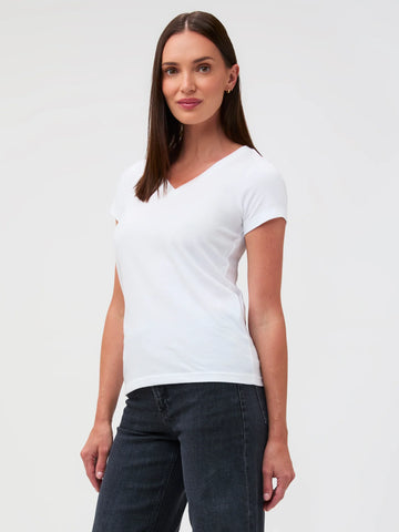 Women's V-Neck All White 5-Pack