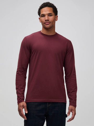 Burgundy Long Sleeve Crew Neck