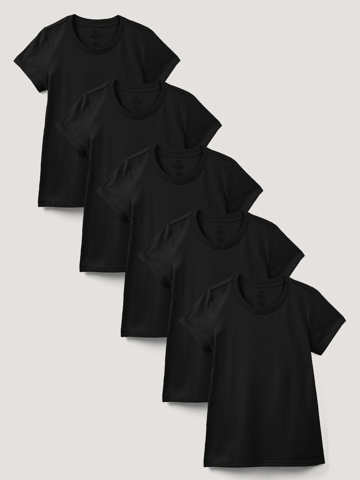 Women's Crew All Black 5-Pack