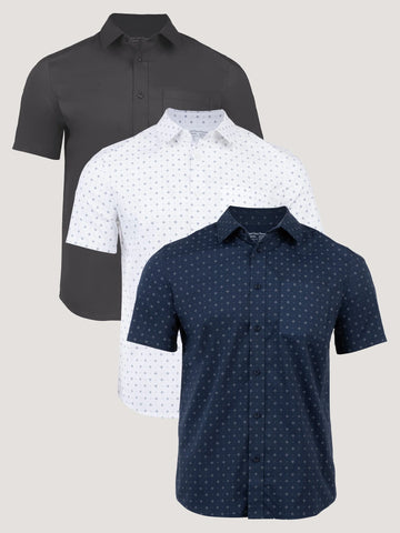 All Day Short Sleeve Shirt Prints 3-Pack