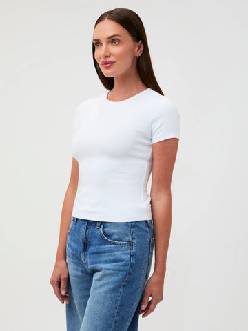 White & Dark Navy Ribbed Tee 2-Pack