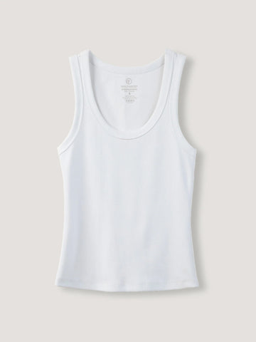 White Ribbed Tank