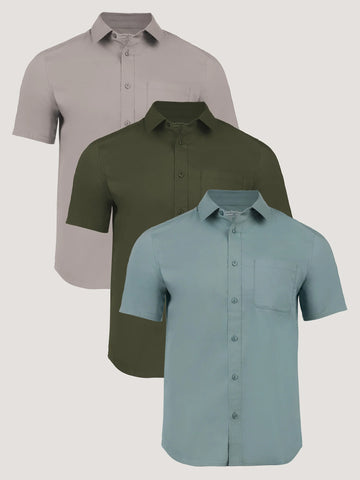 All Day Short Sleeve Shirt Spring Essentials 3-Pack