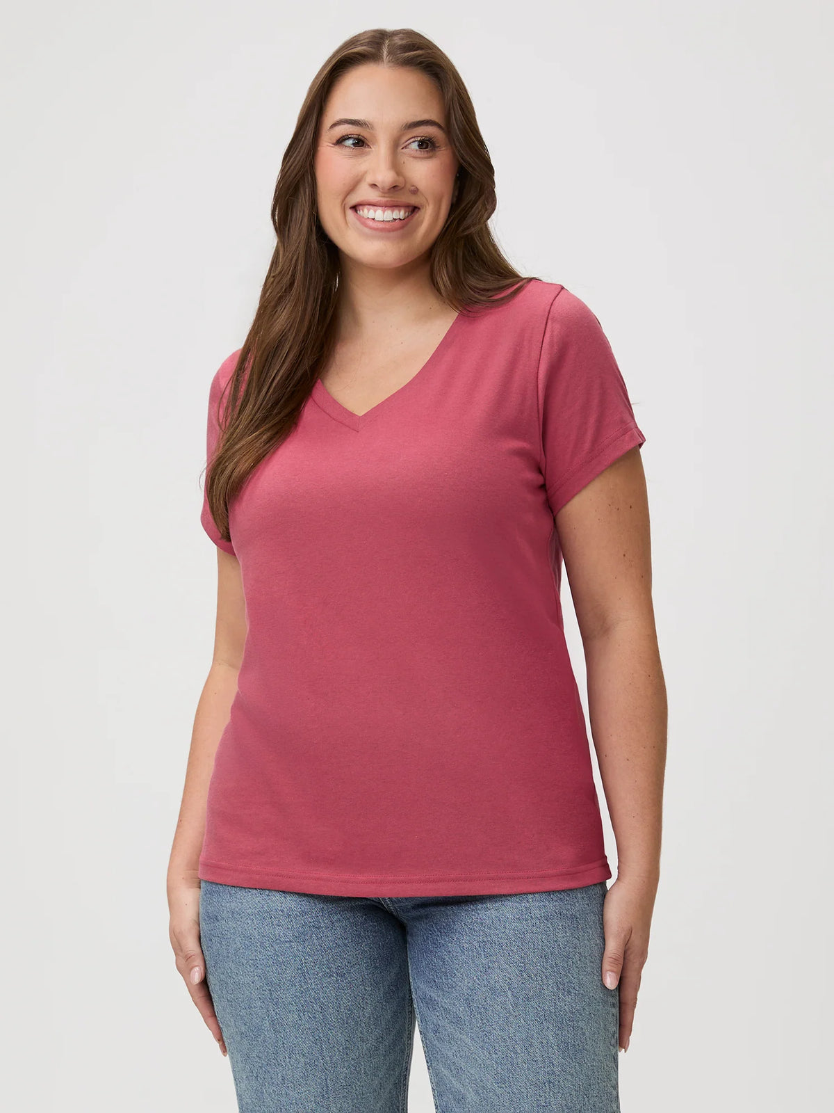 Coral Everyday V-Neck Tee
