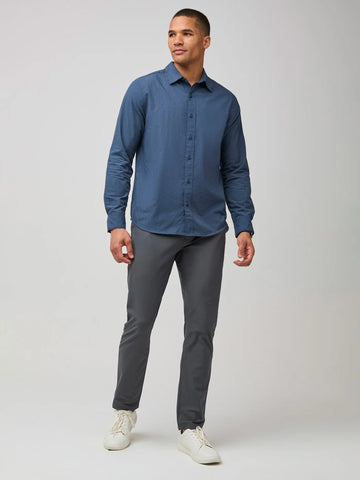 Navy Long Sleeve Button Up