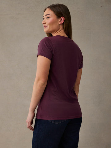 Merlot Everyday V-Neck Tee
