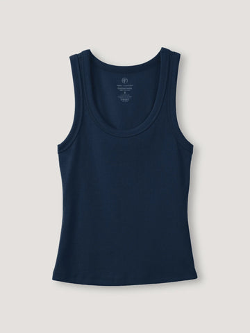 Dark Navy Ribbed Tank