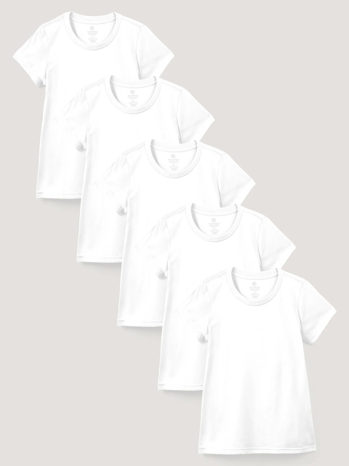 Women's Crew All White 5-Pack