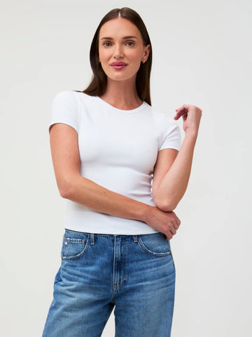 White & Dark Navy Ribbed Tee 2-Pack