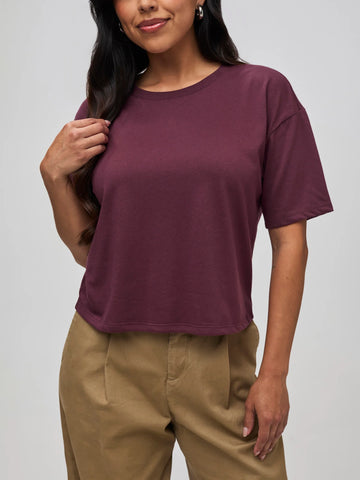 Merlot Boxy Tee