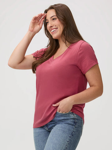 Coral Everyday V-Neck Tee