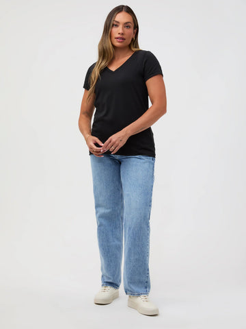 Women's V-Neck All Black 5-Pack